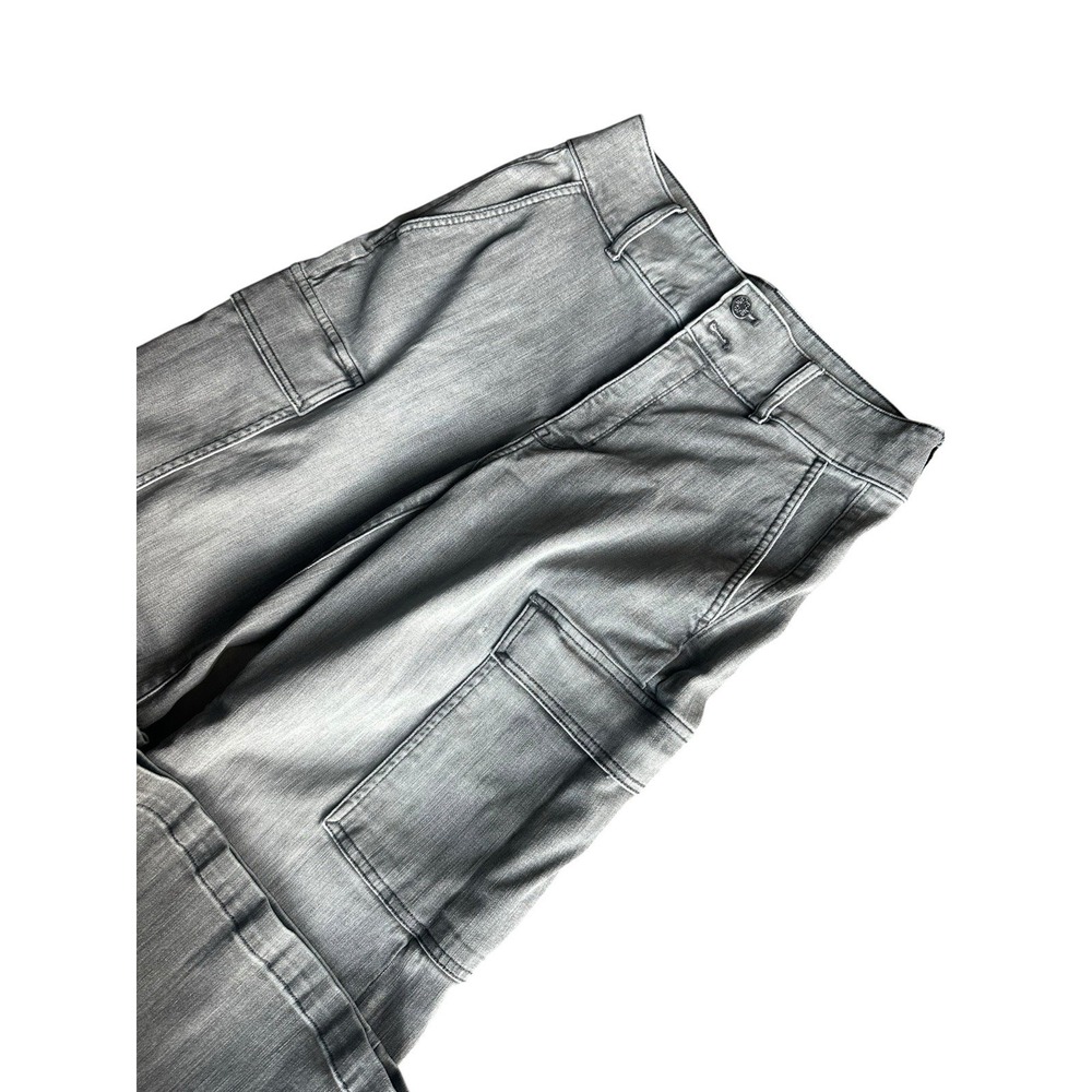 White House Black Market Jeans Women's Size 8 High Rise Wide Leg Light Gray - Picture 2 of 10